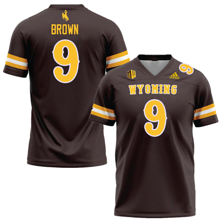 Wyoming Cowboys #9 Alex Brown College Football Jerseys Stitched Sale-Brown